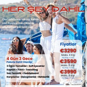 Her Şey Dahil Yelkenli Yat Tatil Paketi