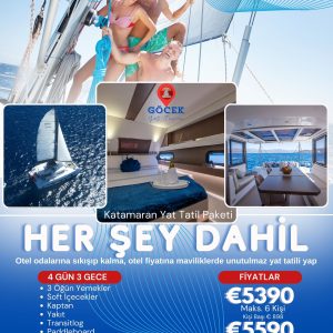 Her Şey Dahil Katamaran Yat Tatil Paketi